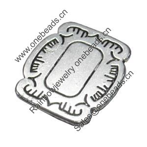 Slider, Zinc Alloy Bracelet Findinds, Lead-free, 25x22mm, Hole size:13x2.5mm, Sold by KG