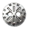 Button，Fashion Zinc Alloy Jewelry Findings. Lead-free. 14x14mm, Hole:2mm. Sold by Bag
