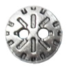 Button，Fashion Zinc Alloy Jewelry Findings. Lead-free. 14x14mm, Hole:2mm. Sold by Bag