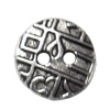 Button，Fashion Zinc Alloy Jewelry Findings. Lead-free. 16x16mm. Hole:2mm. Sold by Bag
