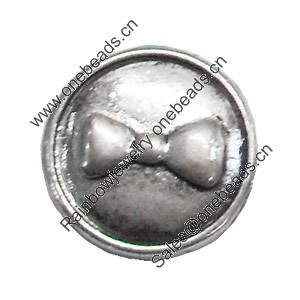 Slider, Zinc Alloy Bracelet Findinds, Lead-free, 17x17mm, Hole size:11x2.5mm, Sold by KG
