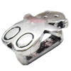 Slider, Zinc Alloy Bracelet Findinds, Lead-free, 16x11mm, Hole size:10x3mm, Sold by KG