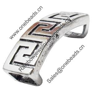 Slider, Zinc Alloy Bracelet Findinds, Lead-free, 42x14mm, Hole size:10x7mm, Sold by KG