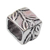 Slider, Zinc Alloy Bracelet Findinds, Lead-free, 15x13mm, Hole size:11x8mm, Sold by KG
