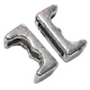 Slider, Zinc Alloy Bracelet Findinds, Lead-free, 14x7mm, Hole size:10x2mm, Sold by KG
