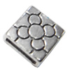 Slider, Zinc Alloy Bracelet Findinds, Lead-free, 13x13mm, Hole size:11x2mm, Sold by KG
