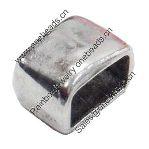 Slider, Zinc Alloy Bracelet Findinds, Lead-free, 14x9mm, Hole size:10x6mm, Sold by KG