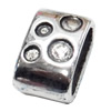 Slider, Zinc Alloy Bracelet Findinds, Lead-free, 15x10mm, Hole size:12x6mm, Sold by KG
