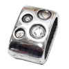 Slider, Zinc Alloy Bracelet Findinds, Lead-free, 15x10mm, Hole size:12x6mm, Sold by KG