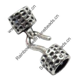 Clasps. Fashion Zinc Alloy Jewelry Findings. Lead-free. 35x12mm. Hole:9x7mm. Sold by KG