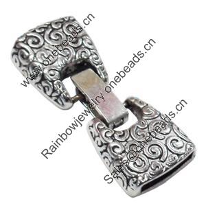 Clasps. Fashion Zinc Alloy Jewelry Findings. Lead-free. 40x17mm. Hole:13x3mm. Sold by Bag