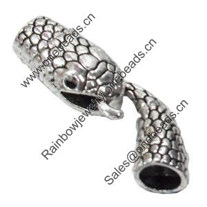 Clasps. Fashion Zinc Alloy Jewelry Findings. Lead-free. 42x12mm. Hole:7mm, Sold by KG