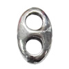Slider, Zinc Alloy Bracelet Findinds, Lead-free, 17x11mm, Hole size:5mm, Sold by KG
