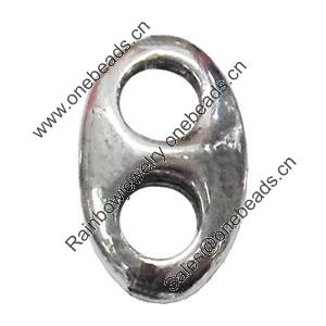 Slider, Zinc Alloy Bracelet Findinds, Lead-free, 17x11mm, Hole size:5mm, Sold by KG