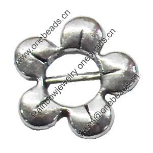 Slider, Zinc Alloy Bracelet Findinds, Lead-free, 16x16mm, Hole size:6.5mm, Sold by KG