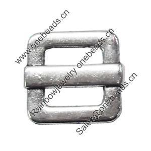 Slider, Zinc Alloy Bracelet Findinds, Lead-free, 25x23mm, Hole size:14mm, Sold by KG