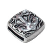Slider, Zinc Alloy Bracelet Findinds, Lead-free, 15x15mm, Hole size:11x2mm, Sold by Bag
