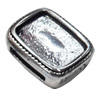 Slider, Zinc Alloy Bracelet Findinds, Lead-free, 18x15mm, Hole size:11x2mm, Sold by Bag
