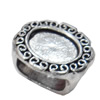 Slider, Zinc Alloy Bracelet Findinds, Lead-free, 15X11mm, Hole size:10x7.5mm, Sold by Bag
