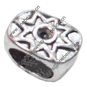 Slider, Zinc Alloy Bracelet Findinds, Lead-free, 15X11mm, Hole size:10x7.5mm, Sold by Bag