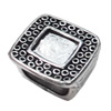 Slider, Zinc Alloy Bracelet Findinds, Lead-free, 16x16mm, Hole size:10x7.5mm, Sold by Bag
