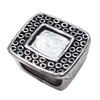 Slider, Zinc Alloy Bracelet Findinds, Lead-free, 16x16mm, Hole size:10x7.5mm, Sold by Bag