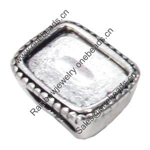 Slider, Zinc Alloy Bracelet Findinds, Lead-free, 19x15mm, Hole size:10x7.5mm, Sold by Bag