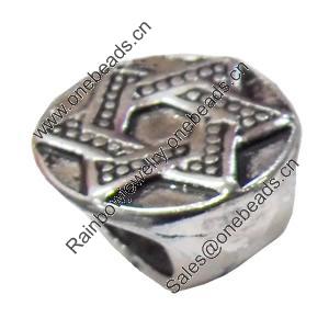 Slider, Zinc Alloy Bracelet Findinds, Lead-free, 17x17mm, Hole size:10x7.5mm, Sold by Bag