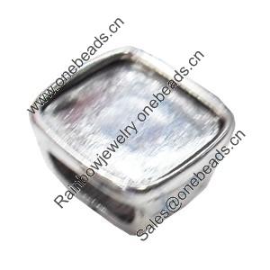 Slider, Zinc Alloy Bracelet Findinds, Lead-free, 15X11mm, Hole size:10x7.5mm, Sold by Bag