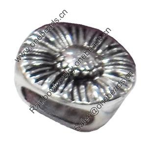 Slider, Zinc Alloy Bracelet Findinds, Lead-free, 17x17mm, Hole size:10x7.5mm, Sold by Bag