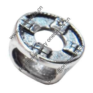Slider, Zinc Alloy Bracelet Findinds, Lead-free, 15X15mm, Hole size:10x7.5mm, Sold by Bag