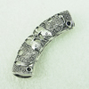 Tube, Fashion Zinc Alloy Jewelry Findings Lead-free, 50x14mm, Sold by Bag 
