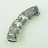 Tube, Fashion Zinc Alloy Jewelry Findings Lead-free, 50x14mm, Sold by Bag 