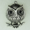 Pendant With Crystal Beads. Fashion Zinc Alloy Jewelry Findings. Lead-free. Animal 48x33mm Sold by Bag

