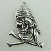 Pendant. Fashion Zinc Alloy Jewelry Findings. Lead-free. Skeleton 60x45mm. Sold by Bag 
