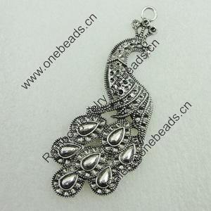 Pendant. Fashion Zinc Alloy Jewelry Findings. Lead-free. Animal 84x34mm. Sold by Bag 