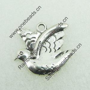 Pendant. Fashion Zinc Alloy Jewelry Findings. Lead-free. Animal 21x29mm. Sold by Bag 