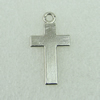 Pendant. Fashion Zinc Alloy Jewelry Findings. Lead-free. Cross 25x13mm. Sold by Bag 
