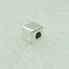 Beads. Fashion Zinc Alloy jewelry findings. Lead-free. Cube 4x4x4mm. Sold by Bag
