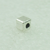 Beads. Fashion Zinc Alloy jewelry findings. Lead-free. Cube 4x4x4mm. Sold by Bag