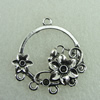 Connector. Fashion Zinc Alloy Jewelry Findings. Lead-free 34x28mm. Sold by Bag 