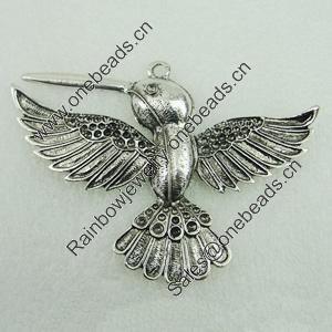 Pendant. Fashion Zinc Alloy Jewelry Findings. Lead-free. Animal 60x84mm. Sold by Bag 