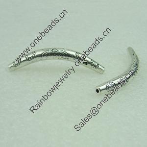 Tube, Fashion Zinc Alloy Jewelry Findings Lead-free, 35x4mm, Sold by Bag 