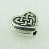 Beads. Fashion Zinc Alloy jewelry findings. Lead-free. Heart 9x9mm. Sold by Bag
