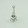 Pendant. Fashion Zinc Alloy Jewelry Findings. Lead-free. Tower 26x9mm. Sold by Bag 
