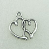 Pendant. Fashion Zinc Alloy Jewelry Findings. Lead-free. Heart 21x19mm. Sold by Bag 

