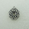 Pendant. Fashion Zinc Alloy Jewelry Findings. Lead-free. Flower 18x15mm. Sold by Bag 
