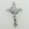 Pendant. Fashion Zinc Alloy Jewelry Findings. Lead-free. Cross 48x31mm. Sold by Bag 