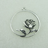 Pendant. Fashion Zinc Alloy Jewelry Findings. Lead-free. Flower 34x32mm. Sold by Bag 
