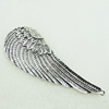 Pendant. Fashion Zinc Alloy Jewelry Findings. Lead-free. Wings 101x39mm. Sold by Bag 
